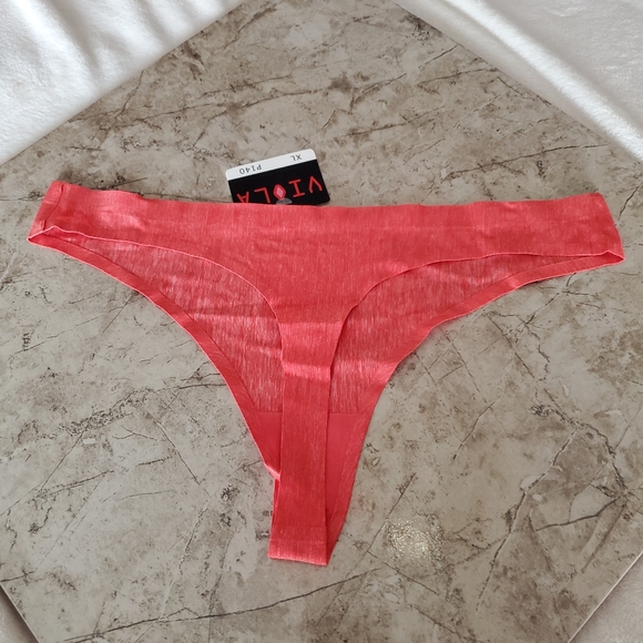 Lasercut Thong Panties Red - Picture 2 of 2